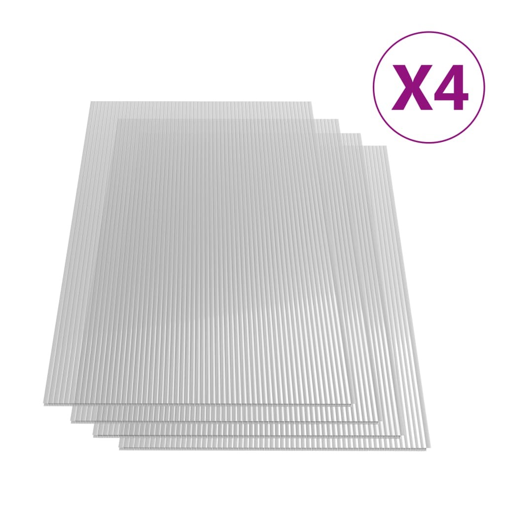 Polycarbonate Sheets 4 pcs 6 mm 113x60.5 cm
